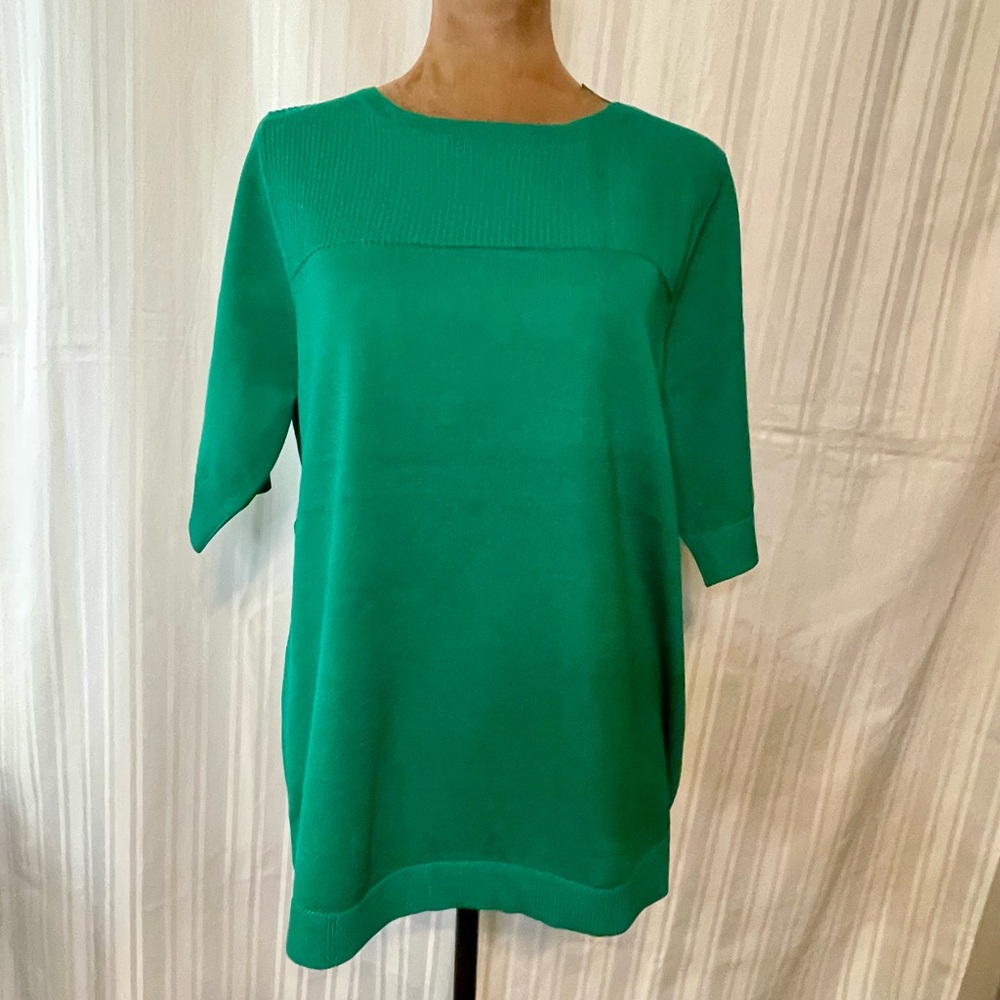 Melissa Paige Shirt, Size XL, Green Short Sleeve Shirt